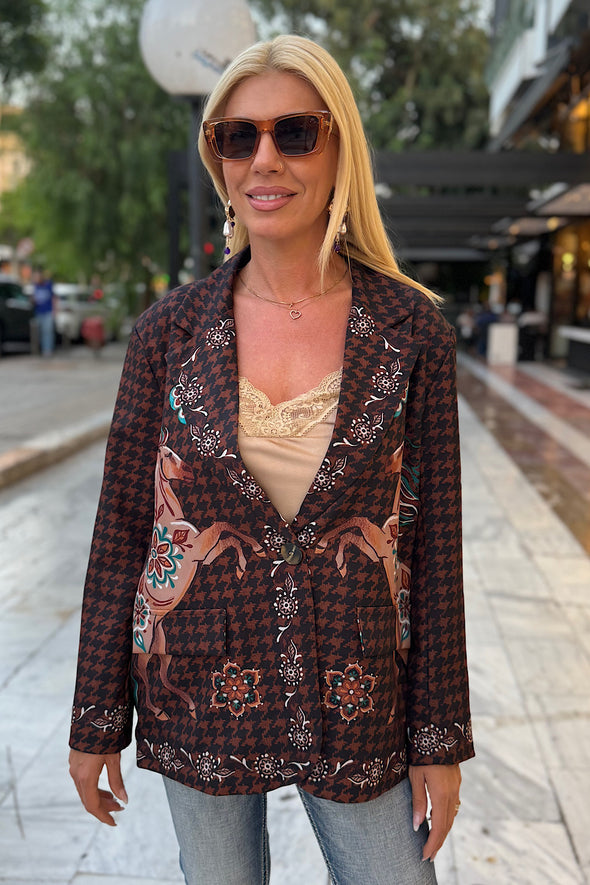 ΣΑΚΑΚΙ PIED DE POULE ΜΕ ΑΛΟΓΑ