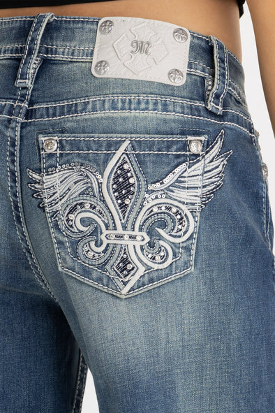 TZIN MISS ME WIDE LEG ΜΕ ΣΧΕΔΙΟ FLEUR DE LIS