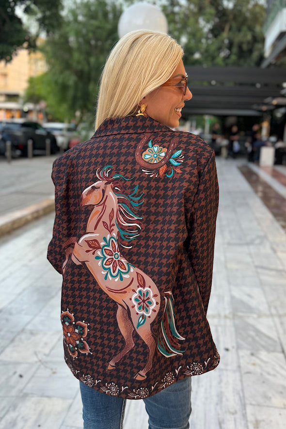 ΣΑΚΑΚΙ PIED DE POULE ΜΕ ΑΛΟΓΑ